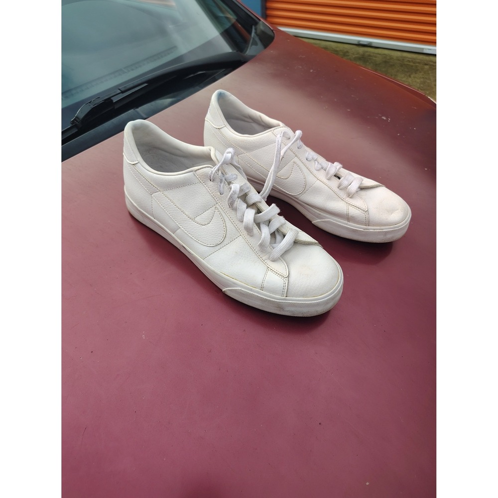 Nike Tennis Classic AC White Tumbled Leather Low Top Sneakers 318333-114 Mens 12
